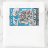 イギリス戦争時のポスターの復刻版 長方形シール (バッグ)