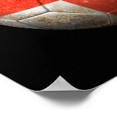 イギリス擦り切れた国旗のサッカーボール ポスター (角)