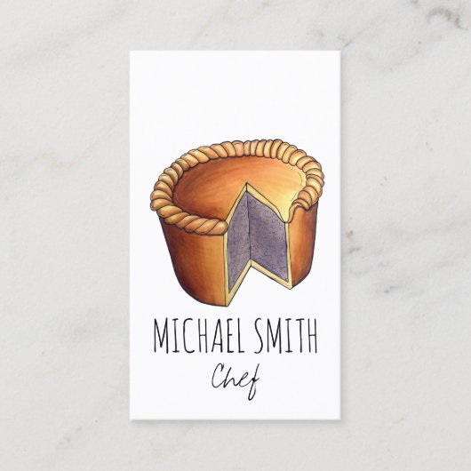 イギリス料理ポークパイセイボリーパストリー英国料理 名刺 (正面)