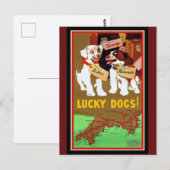 イギリス旅行のポスター犬からTorquay Falmouth ポストカード (正面/裏面)