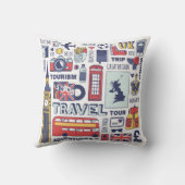 イギリス旅行落書き クッション (裏面)