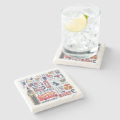 イギリス旅行落書き ストーンコースター (横)