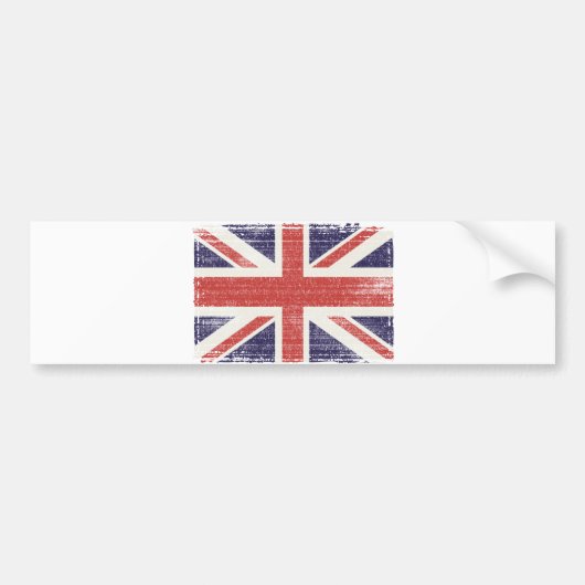 イギリス旗のヴィンテージ バンパーステッカー (正面)