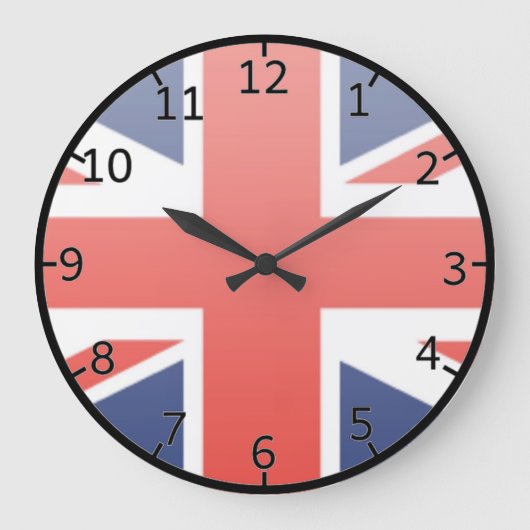イギリス旗 ラージ壁時計 (正面)