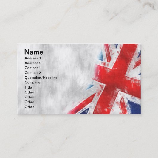 イギリス旗 名刺 (正面)