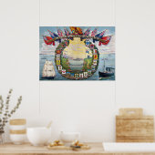 イギリス植民地の紋章 ポスター (キッチン)