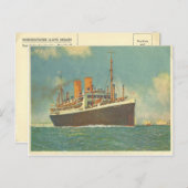 イギリス沖のドイツ汽船ドレスデン ポストカード (正面/裏面)