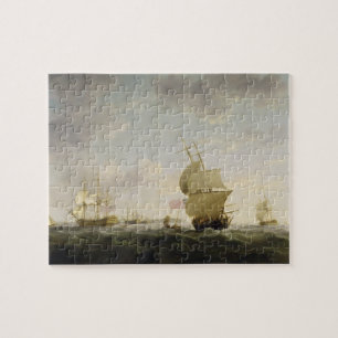 イギリス海峡で出荷します、c.1755 (カリフォルニアの油 ジグソーパズル