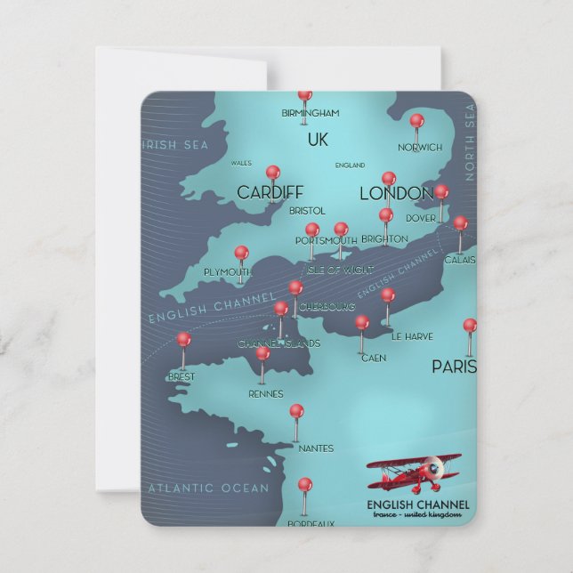 イギリス海峡航海地図 (正面)