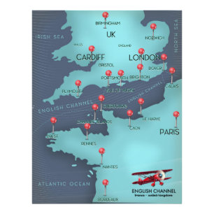 イギリス海峡航海地図 フォトプリント           