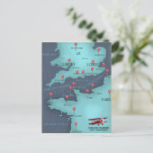 イギリス海峡航海地図 ポストカード (スタンド正面)