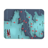 イギリス海峡航海地図 マグネット (横)