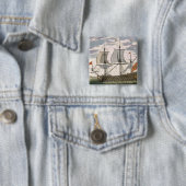 イギリス海軍: 白いEを飛ばす一流の船 缶バッジ (インサイチュ)