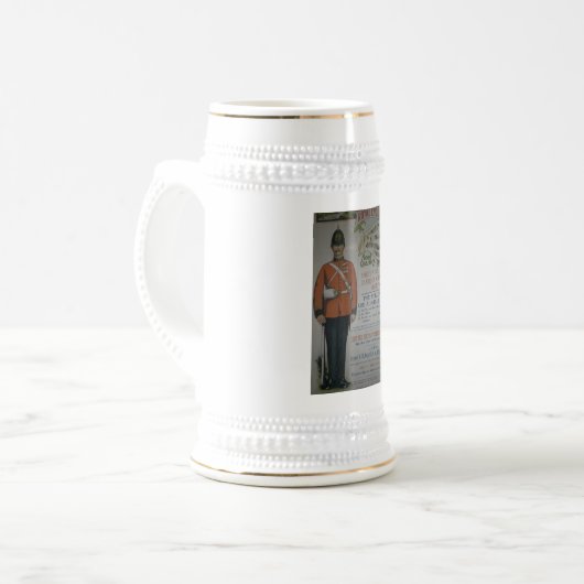 イギリス王室のなエンジニアの募集ポスター1890年 ビールジョッキ (正面左)