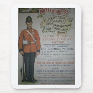イギリス王室のなエンジニアの募集ポスター1890年 マウスパッド