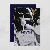 イギリス王室バンド 95歳の誕生日お祝い 招待状 (正面/裏面)