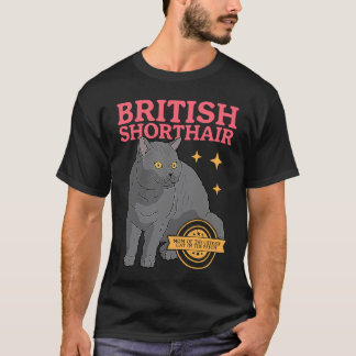 イギリス産短毛種の母猫の飼い主 ブリティッシュ ショートヘア Tシャツ