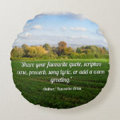 イギリス秋の田舎パーソナライズされた- ラウンドクッション