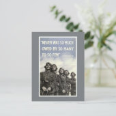 イギリス第二次世界大戦チャーチル引用文 ポストカード (スタンド正面)