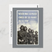 イギリス第二次世界大戦チャーチル引用文 ポストカード (正面/裏面)