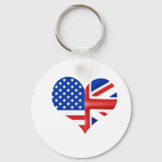 イギリス系アメリカ人ハート キーホルダー