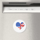 イギリス系アメリカ人ハート マグネット (インサイチュ (食洗機))