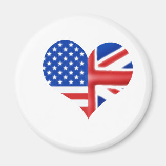 イギリス系アメリカ人ハート マグネット