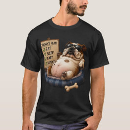 イギリス系ブルドッグ 英語 イングリッシュ・ブルドッグ かわいい 動物 グラフィックTシャツ Tシャツ