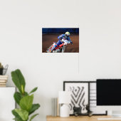 イギリス素晴らしスピードウェイモーターサイクルアクション ポスター (ホームオフィス)