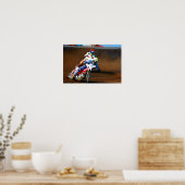 イギリス素晴らしスピードウェイモーターサイクルアクション ポスター (キッチン)