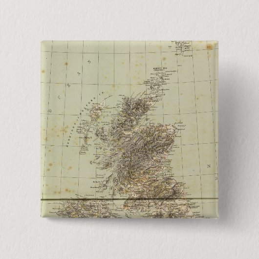 イギリス素晴らし·アトラス·マップ 缶バッジ (正面)
