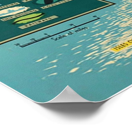 イギリス素晴らし~ヴィンテージブリティッシュ旅行ポスター。 ポスター (角)