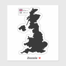 イギリス統一されたの地図（英国） シール