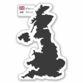 イギリス統一されたの地図(英国) シール (正面)