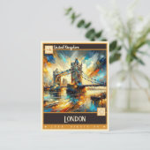 イギリス統一されたロンドン |ヴィンテージ絵画ー ポストカード (スタンド正面)