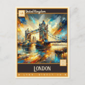 イギリス統一されたロンドン |ヴィンテージ絵画ー ポストカード (正面)