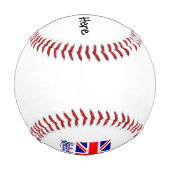 イギリス統一された国旗のブラックパーソナライゼーション 野球ボール (裏面)