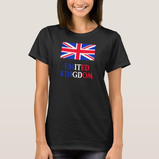 イギリス統一された国旗の国 Tシャツ (正面)