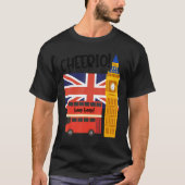 イギリス統一された国旗イギリス引用文旅行B Tシャツ (正面)