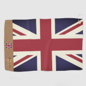 イギリス統一された国旗モノグラムの&王国/ゴルフUK ゴルフタオル (横)
