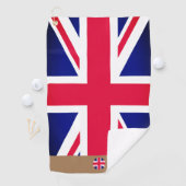 イギリス統一された国旗モノグラムの&王国/golf Go ゴルフタオル (インサイチュ)