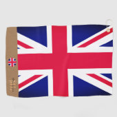 イギリス統一された国旗モノグラムの&王国/golf Go ゴルフタオル (横)