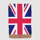 イギリス統一された国旗モノグラムの&王国/golf Go ゴルフタオル (正面)