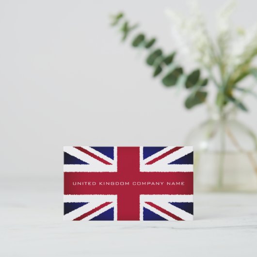 イギリス統一された国旗、引き裂かれた効果、イギリス 名刺 (スタンド正面)