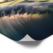 イギリス絵を描の田舎の水色 ポスター (角)