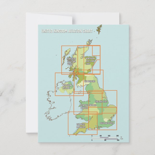 イギリス航空図 (正面)