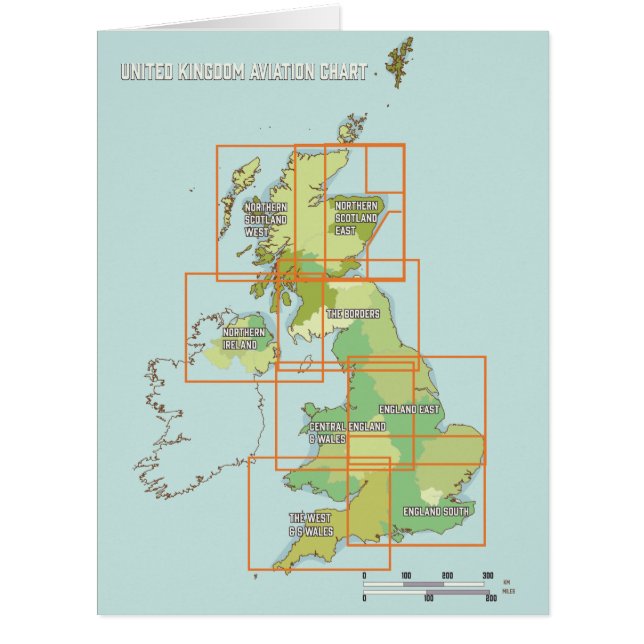 イギリス航空図 (正面)