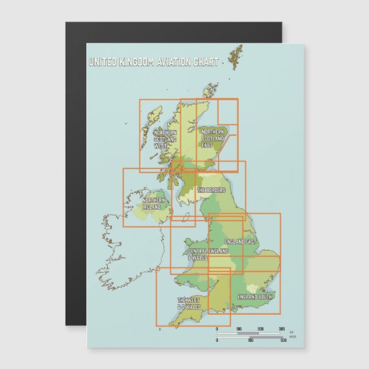 イギリス航空図 (正面/裏面)