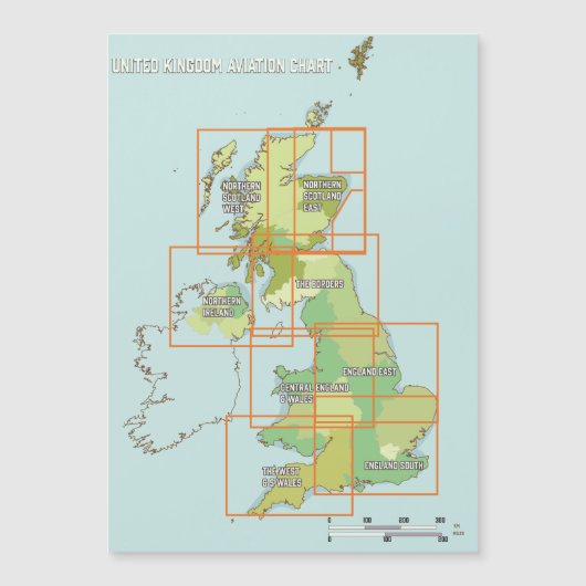 イギリス航空図 (正面)