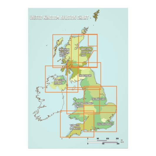 イギリス航空図 フォトプリント            (正面)